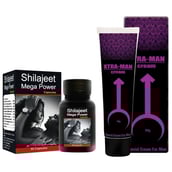 Shivalik Herbals Combo Pack of Xtraman 50gm Cream and Shilajeet Mega Power 60 Capsules