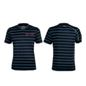 3 - Rocclo T Shirt-5051, Black & Grey Stripe XL