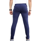 3 - Fitinc Dobby Lycra Trackpant with Two Side Zipper Pockets,  Navy Blue  XXL 