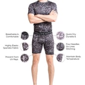 2 - Fitup Life Printed Men Compression Gym Shorts,  Medium  Multicolor 