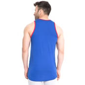 4 - Aesthetic Bodies Men's LongLine Stringer,  Blue  Small 