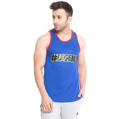 1 - Aesthetic Bodies Men's LongLine Stringer,  Blue  Small 