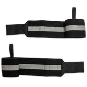 1 - Fitup Life Gym Wrist Support with Non Slip Grip,  Black and Grey  Free Size 