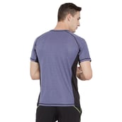 2 - Masch Mens Regular Fit Polyester Active T Shirt (MSTS 0618 HSCS GRNDL FLOCK BLUB),  Blue  XL 