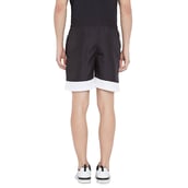 3 - Masch Mens Regular Fit Polyester Shorts (MSSH 0618 CS 321 BW),  Large  Black and White 