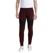 1 - Masch Mens Regular Fit Polyester Cotton Joggers (MSTP 1218 CS FTP CTNMRNB),  Maroon  Small 
