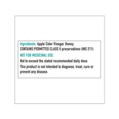 Ingredients - HealthKart Apple Cider Vinegar with Honey OP,  0.5 L  Honey 