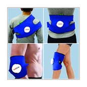 3 - Healthgenie Hot and Cold Pain Relief Ice Bag Pack with Adjustable Wrap and Extension Band, One Piece Free Size (Multicolor)