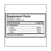 supplement - MuscleTech Essential Platinum BCAA 8:1:1,  200 caplets  Unflavoured 