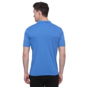 1 - Campus Sutra Ombre Men Polo Neck T Shirt,  Royal Blue & White  Small 