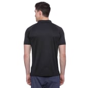 2 - Campus Sutra Ombre Men Polo Neck T Shirt, Red & Black Large