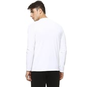 1 - Campus Sutra Graphic Print Men Mandarin Collar T Shirt,  White  Small 