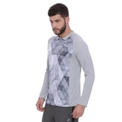 3 - Campus Sutra Graphic Print Men Polo Neck T Shirt,  Grey  Large 