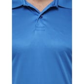 3 - Campus Sutra Solid Men Polo Neck Half Sleeve T Shirt, Blue Small