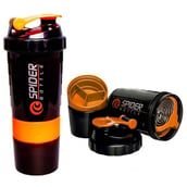 1 - Gym Brute Spider Gym Shaker Bottle, Orange 500 ml