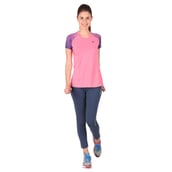4 - Vector X Women's Round Neck T Shirt (VTDF 006),  Pink  Large 