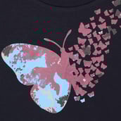 4 - Vector X Printed Cotton Lycra Women Round Neck T Shirt (VTDF 036),  Navy Blue  XL 