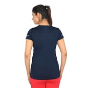 4 - Vector X Women's Polyester Round Neck T Shirt (VTDF 015), Navy Blue Large