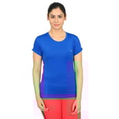 2 - Vector X Women's Polyester Round Neck T Shirt (VTDF 015), Blue Small