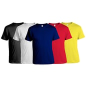 1 - Gym Brute 5 T-Shirt Combo, White,Blue,Black,Yellow,Red XL