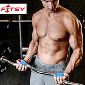 Fitsy Round Thick Bar Grip, Blue