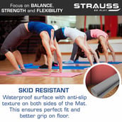 3 - Strauss Yoga Mat, Grey 4 mm