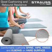 4 - Strauss Yoga Mat, Grey 4 mm