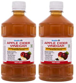 Healthvit Apple Cider Vinegar (Pack of 2), 0.5 L Unflavoured