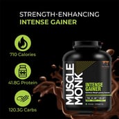 2 - Muscle Monk Intense Mass Gainer with Creatine Monohydrate 100g Unflavoured, 6.6 lb Royal Chocolate