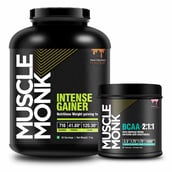 1 - Muscle Monk Intense Mass Gainer with BCAA 2:1:1 (Watermelon, 300g, 30 Servings), 6.6 lb Royal Chocolate