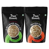 True Elements 5 in 1 Protein mix - Super Seedmix Combo, Pumpkin Watermelon Almonds Soyanuts & Unflavoured 2 Piece(s)/Pack