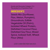ingredients - Lo! Foods Low Card Nachos,  Peri Peri Nachos  200 g 