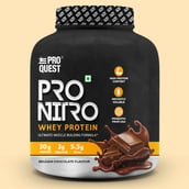 2 - Proquest Pro Nitro Whey Protein 4.4lb & L-Glutamine 0.66lb Combo, 2 Piece(s)/Pack Belgian Chocolate & Unflavoured