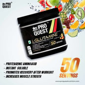 7 - Proquest Pro Nitro Whey Protein 4.4lb & L-Glutamine 0.66lb Combo, 2 Piece(s)/Pack Belgian Chocolate & Mix Fruit