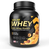 1 - Zeelab Athlete 100% Whey Protein, 4.4 lb Salted Caramel