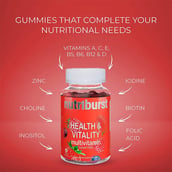 3 - Nutriburst Health & Vitality Multivitamins, 30 gummies Natural Mixed Berry