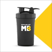 MuscleBlaze Compact Shaker, Black 500 ml