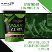 9 - MuscleXP Mass Gainer, 2.2 lb Double Chocolate+Shaker