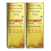 1 - Dr Wonder OPTUMEVIT Multivitamin & Antioxidant Syrup, 200 ml Chocolate & Mix Fruit (Pack of 2)