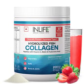 1 - INLIFE Hydrolyzed Fish Collagen Peptides, 200 g Strawberry Lemon (Clinically Proven Japanese Type 1)