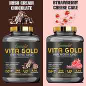 5 - Vitaminnica Vita Gold Whey Protein Blend, 5 lb Strawberry Cheese Cake
