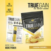 2 - Healthfarm True Gain XXL Weight Gainer,  4.4 lb  Chocolate Ice Cream 
