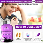 1 - Naturyz Calcium Plus 120 Tablets & Triple Strength Omega 3 Fish Oil 60 Softgels Combo,  2 Piece(s)/Pack  Unflavoured 