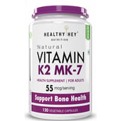 1 - HealthyHey Nutrition Vitamin K2 MK7,  Unflavoured  120 capsules 