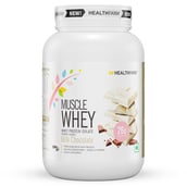 1 - Healthfarm Muscle Whey,  2 lb  Milk Chocolate 