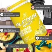 2 - Muscle Performance Platinum Whey, 2.2 lb Kaju-Pista (Jar)