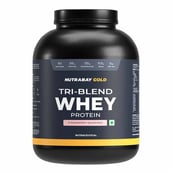 1 - Nutrabay Gold Tri-Blend Whey Protein, 4.4 lb Strawberry Milkshake