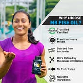 4 - MuscleBlaze Omega 3 Fish Oil (1000 mg) with 180mg EPA and 120mg DHA (Pack of 2), 90 caplets