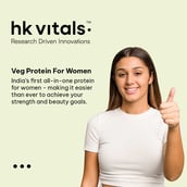 3 - HealthKart HK Vitals Protein for Women, 1.1 lb Chocolate, 100% VEG