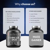 5 - DR. HARLE Muscle Edge Lean Muscle Mass Gainer, 6.6 lb Banana Strawberry